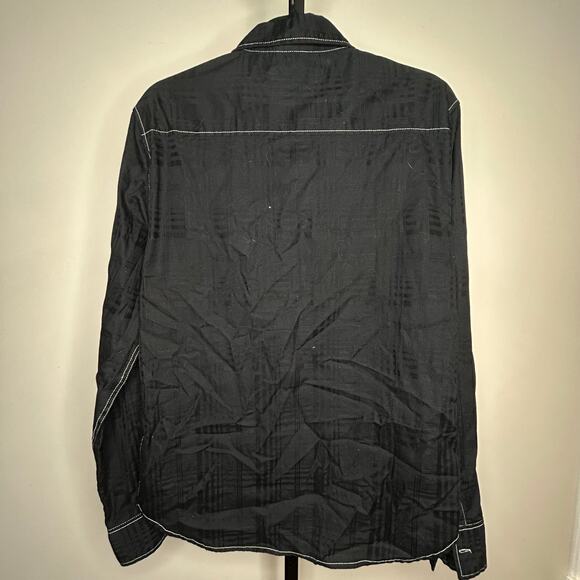 Guess Unisex Black Button Down Shirt- size M Coachella, concerts 100% cotton - Picture 5 of 5